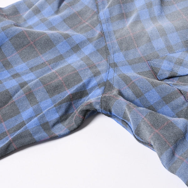新品同様 Maison Margiela メゾン マルジェラ SS26 フェイデッド チェックシャツ S50DT0069 ブルー サイズ52 中古 4a006128