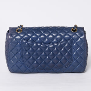 CHANEL シャネル チェーンショルダーバッグ マトラッセ25 バレンタイン限定 ココマーク ラムスキン ブルー 13番台 美品 中古 4a000617