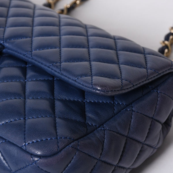 CHANEL シャネル チェーンショルダーバッグ マトラッセ25 バレンタイン限定 ココマーク ラムスキン ブルー 13番台 美品 中古 4a000617