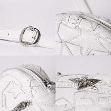 画像をギャラリービューアに読み込む, 極美品 CHROME HEARTS クロムハーツ TAKA MINI タカ ミニ ショルダーバッグ ラスベガス限定 スターパッチ スター装飾 ホワイト 中古 4a006160