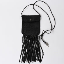 画像をギャラリービューアに読み込む, CHROME HEARTS クロムハーツ FLAT HIPPIE W/FRINGE フラットヒッピー フリンジ ショルダーバッグ セメタリークロスパッチ 美品 中古 4a006163