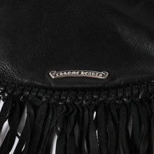 画像をギャラリービューアに読み込む, CHROME HEARTS クロムハーツ FLAT HIPPIE W/FRINGE フラットヒッピー フリンジ ショルダーバッグ セメタリークロスパッチ 美品 中古 4a006163