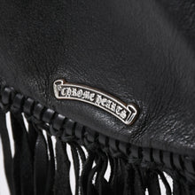 画像をギャラリービューアに読み込む, CHROME HEARTS クロムハーツ FLAT HIPPIE W/FRINGE フラットヒッピー フリンジ ショルダーバッグ セメタリークロスパッチ 美品 中古 4a006163