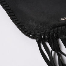 画像をギャラリービューアに読み込む, CHROME HEARTS クロムハーツ FLAT HIPPIE W/FRINGE フラットヒッピー フリンジ ショルダーバッグ セメタリークロスパッチ 美品 中古 4a006163