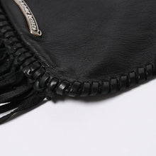 画像をギャラリービューアに読み込む, CHROME HEARTS クロムハーツ FLAT HIPPIE W/FRINGE フラットヒッピー フリンジ ショルダーバッグ セメタリークロスパッチ 美品 中古 4a006163