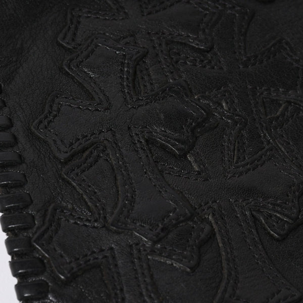 CHROME HEARTS クロムハーツ FLAT HIPPIE W/FRINGE フラットヒッピー フリンジ ショルダーバッグ セメタリークロスパッチ 美品 中古 4a006163