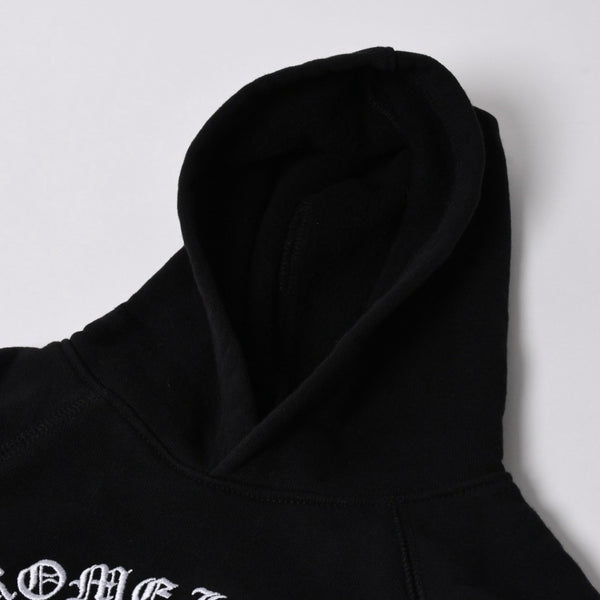 極美品 CHROME HEARTS クロムハーツ プルオーバーフーディー パーカー サイズ6Y キッズ セメタリークロス オールドイングリッシュ 中古 4a005511