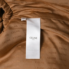 画像をギャラリービューアに読み込む, 極美品 CELINE セリーヌ ノーカラージャケット 2V83I576R ベージュ ウール モヘア ゴールド金具 中古 4b007925