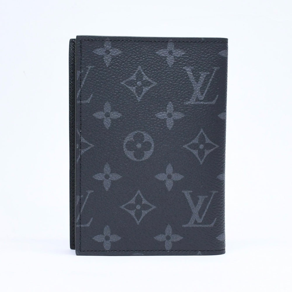 極美品 LOUIS VUITTON ルイヴィトン パスポートケース ブラック グレー M64501 クーヴェルテュールパスポール 中古 4a006172