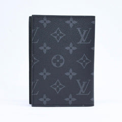 極美品 LOUIS VUITTON ルイヴィトン パスポートケース ブラック グレー M64501 クーヴェルテュールパスポール 中古 4a006172