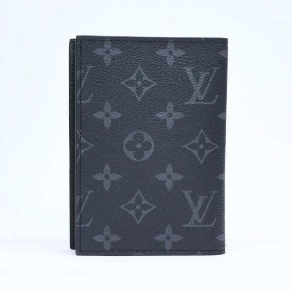 極美品 LOUIS VUITTON ルイヴィトン パスポートケース ブラック グレー M64501 クーヴェルテュールパスポール 中古 4a006172