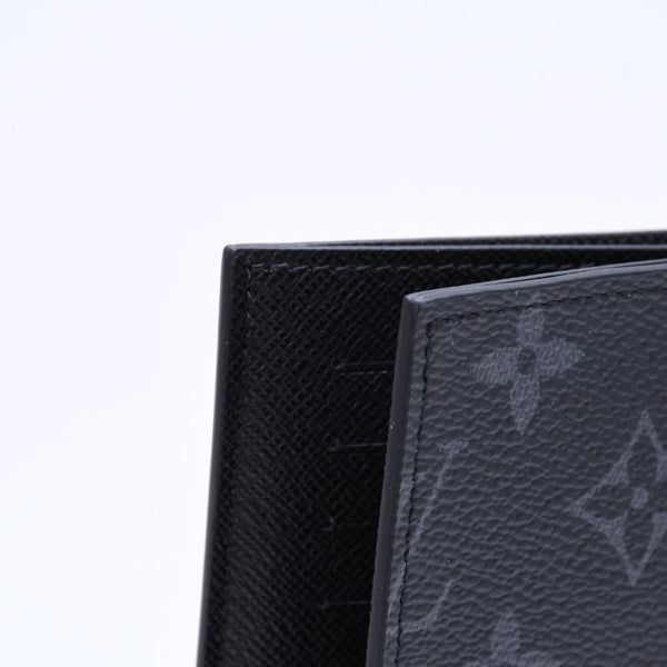 極美品 LOUIS VUITTON ルイヴィトン パスポートケース ブラック グレー M64501 クーヴェルテュールパスポール 中古 4a006172