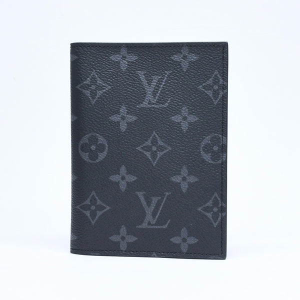 極美品 LOUIS VUITTON ルイヴィトン パスポートケース ブラック グレー M64501 クーヴェルテュールパスポール 中古 4a006172