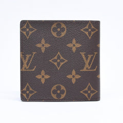 極美品 LOUIS VUITTON ルイヴィトン ポルトフォイユ・マルコ 二つ折り財布 財布 M61675 ブラウン 中古 4a006173