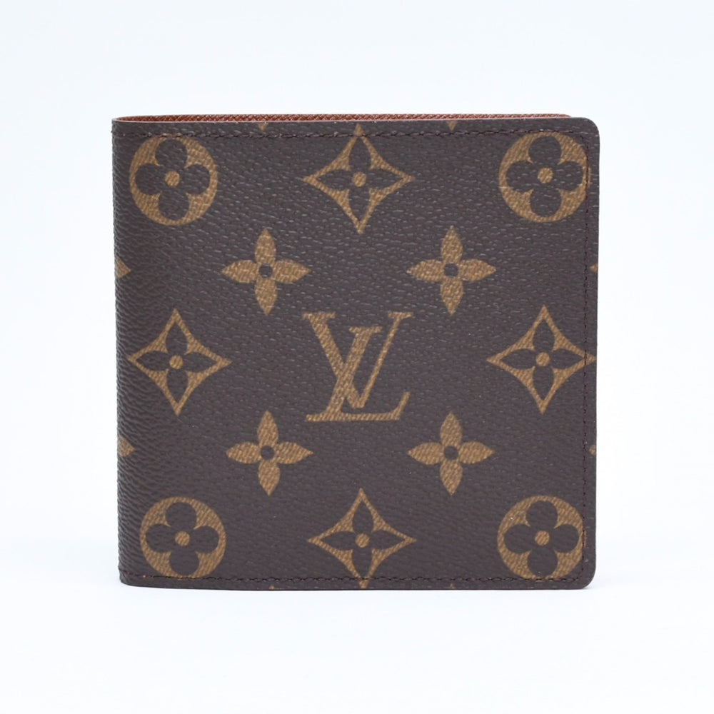 極美品 LOUIS VUITTON ルイヴィトン ポルトフォイユ・マルコ 二つ折り財布 財布 M61675 ブラウン 中古 4a006173