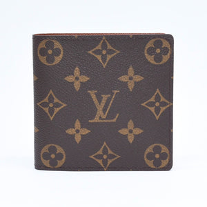 極美品 LOUIS VUITTON ルイヴィトン ポルトフォイユ・マルコ 二つ折り財布 財布 M61675 ブラウン 中古 4a006173