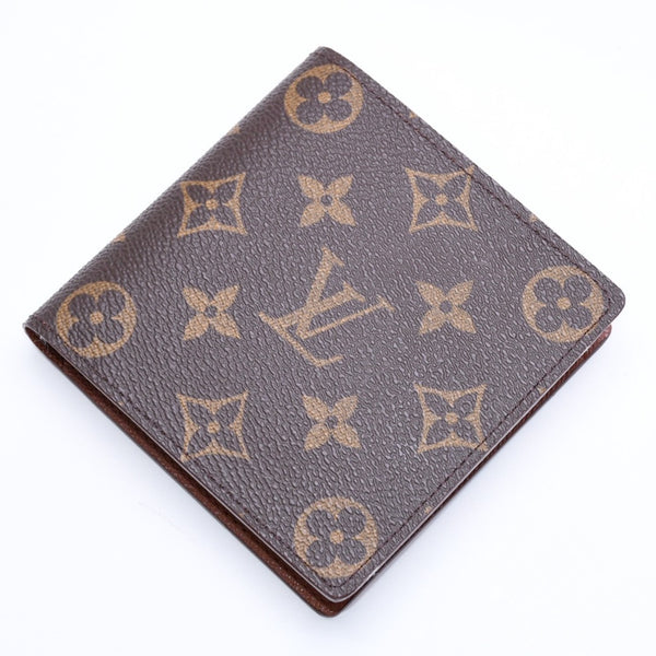 極美品 LOUIS VUITTON ルイヴィトン ポルトフォイユ・マルコ 二つ折り財布 財布 M61675 ブラウン 中古 4a006173