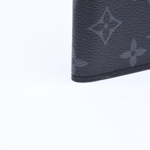 極美品 LOUIS VUITTON ルイヴィトン パスポートケース ブラック グレー M64501 クーヴェルテュールパスポール 中古 4a006172