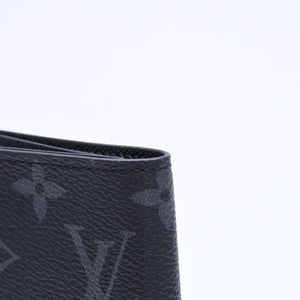 極美品 LOUIS VUITTON ルイヴィトン パスポートケース ブラック グレー M64501 クーヴェルテュールパスポール 中古 4a006172