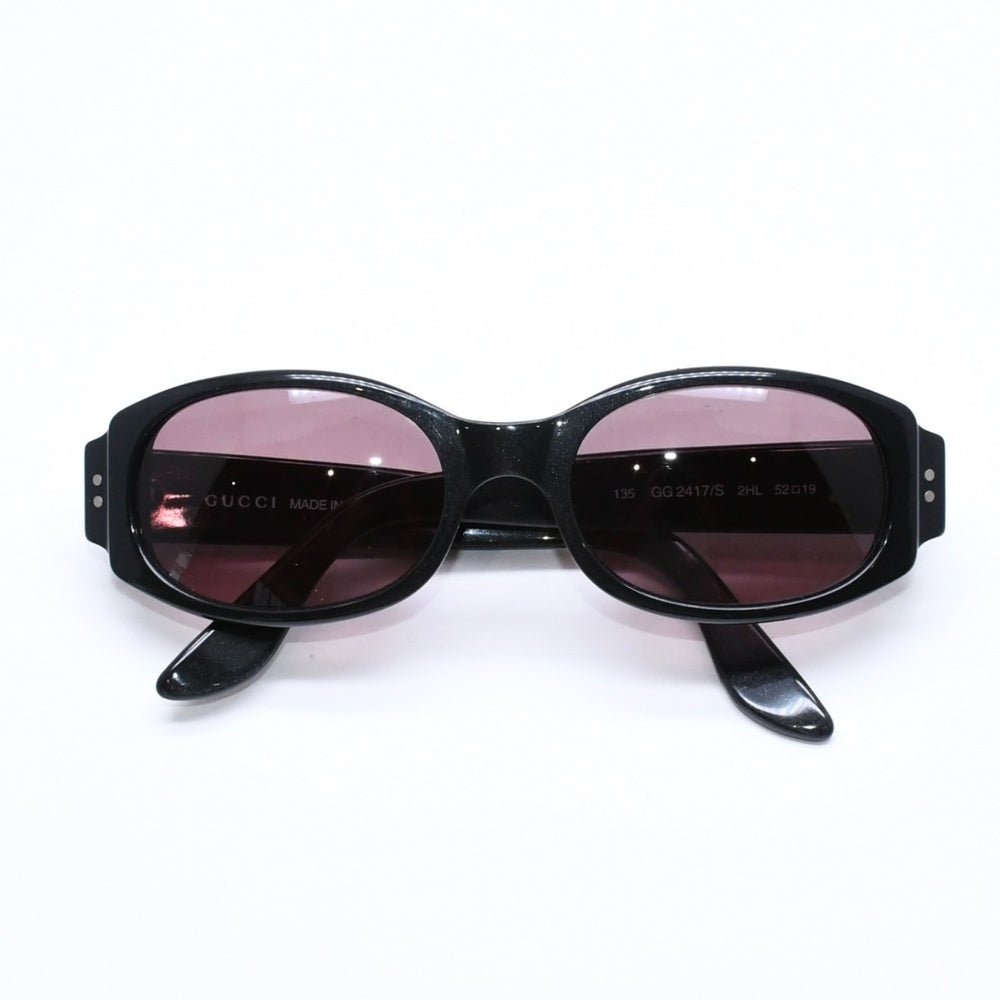 GUCCI グッチ オバール型サングラス アイウェア GG2417/S サイズ52◻︎19 ブラック トムフォード期 シルバー金具 美品 中古 4a006175