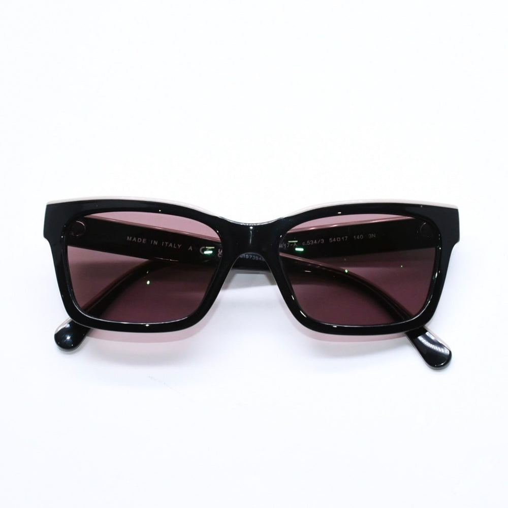 極美品 CHANEL シャネル サングラス アイウェア 5417-A c.534/3 サイズ54□17 140 ココマーク ブラック グレージュ 中古 4a006171