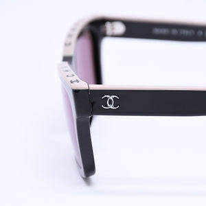 極美品 CHANEL シャネル サングラス アイウェア 5417-A c.534/3 サイズ54□17 140 ココマーク ブラック グレージュ 中古 4a006171