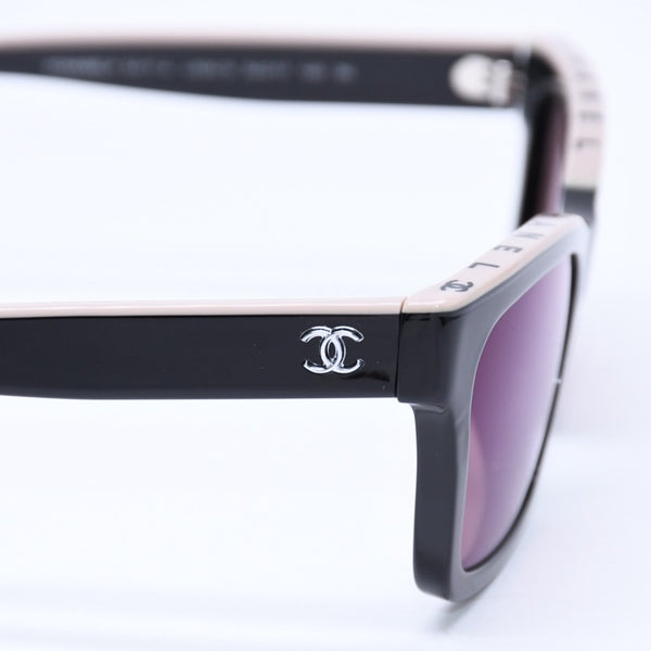 極美品 CHANEL シャネル サングラス アイウェア 5417-A c.534/3 サイズ54□17 140 ココマーク ブラック グレージュ 中古 4a006171