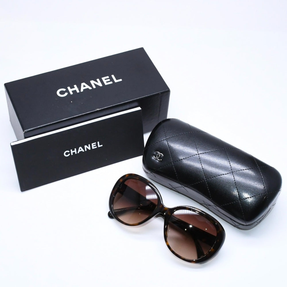新品同様 CHANEL シャネル サングラス アイウェア 5312-A c.714/S5 サイズ57□18 135 ココマーク べっ甲カラー ブラウン 中古 4a006184