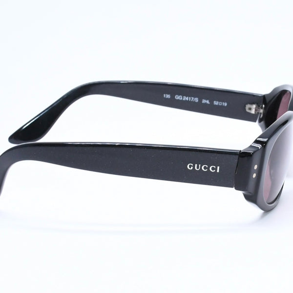 GUCCI グッチ オバール型サングラス アイウェア GG2417/S サイズ52◻︎19 ブラック トムフォード期 シルバー金具 美品 中古 4a006175