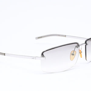 GUCCI グッチ メタルハーフリムサングラス GG1794/S サイズ61◻︎15 125 アイウェア グレー グラデーションレンズ シルバー金具 美品 中古 4a006189