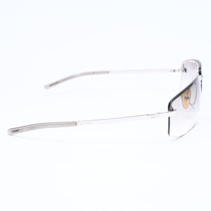 GUCCI グッチ メタルハーフリムサングラス GG1794/S サイズ61◻︎15 125 アイウェア グレー グラデーションレンズ シルバー金具 美品 中古 4a006189