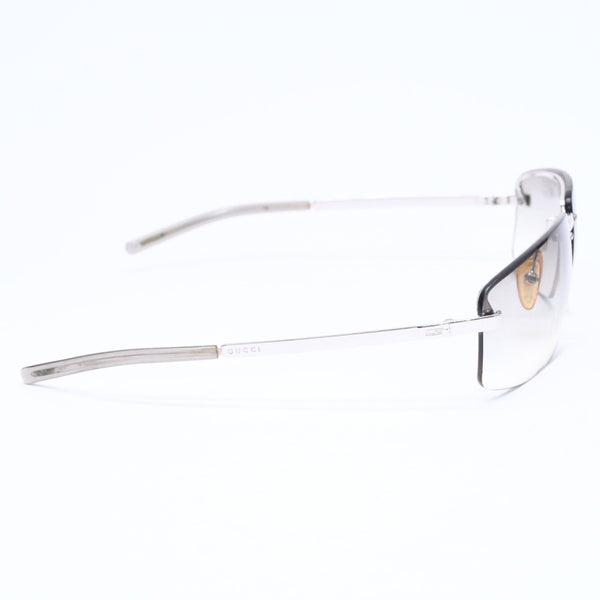 GUCCI グッチ メタルハーフリムサングラス GG1794/S サイズ61◻︎15 125 アイウェア グレー グラデーションレンズ シルバー金具 美品 中古 4a006189
