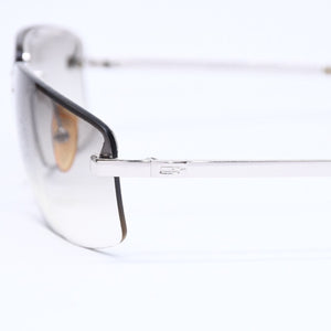 GUCCI グッチ メタルハーフリムサングラス GG1794/S サイズ61◻︎15 125 アイウェア グレー グラデーションレンズ シルバー金具 美品 中古 4a006189