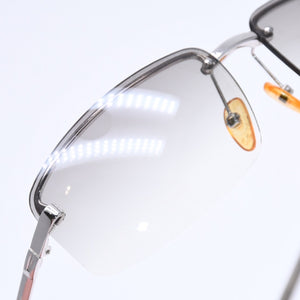 GUCCI グッチ メタルハーフリムサングラス GG1794/S サイズ61◻︎15 125 アイウェア グレー グラデーションレンズ シルバー金具 美品 中古 4a006189