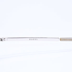 GUCCI グッチ メタルハーフリムサングラス GG1794/S サイズ61◻︎15 125 アイウェア グレー グラデーションレンズ シルバー金具 美品 中古 4a006189