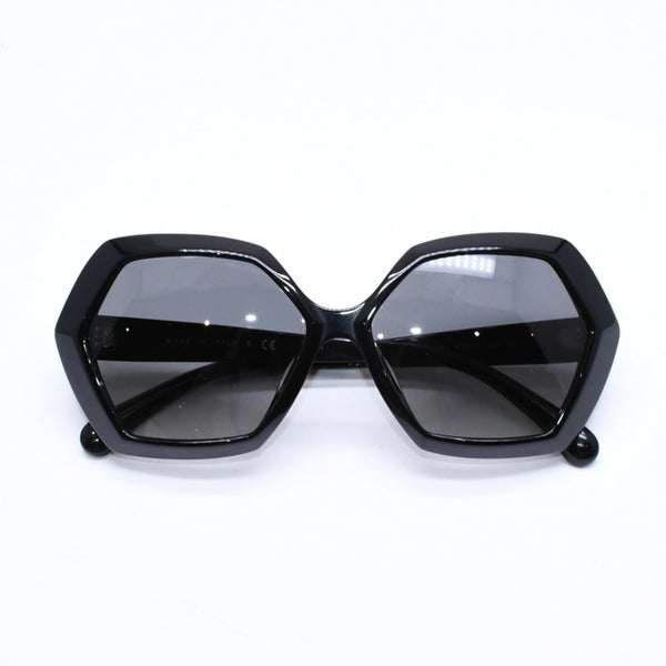 極美品 CHANEL シャネル サングラス アイウェア 5367-A c.501/71 サイズ57□15 140 ココマーク ブラック ヘキサゴンフレーム 中古 4a006197