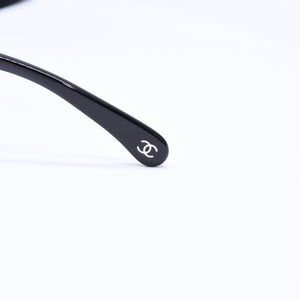 極美品 CHANEL シャネル サングラス アイウェア 5367-A c.501/71 サイズ57□15 140 ココマーク ブラック ヘキサゴンフレーム 中古 4a006197
