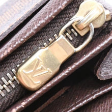 画像をギャラリービューアに読み込む, LOUIS VUITTON ルイヴィトン ポルトモネ ピエ トレゾール N61730 二つ折り財布 CA0058 ダミエエベヌキャンバス イニシャル入り 美品 中古 4a006178