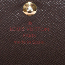 画像をギャラリービューアに読み込む, LOUIS VUITTON ルイヴィトン ポルトモネ ピエ トレゾール N61730 二つ折り財布 CA0058 ダミエエベヌキャンバス イニシャル入り 美品 中古 4a006178