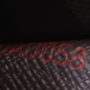 LOUIS VUITTON ルイヴィトン ポルトモネ ピエ トレゾール N61730 二つ折り財布 CA0058 ダミエエベヌキャンバス イニシャル入り 美品 中古 4a006178