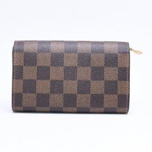 画像をギャラリービューアに読み込む, LOUIS VUITTON ルイヴィトン ポルトモネ ピエ トレゾール N61730 二つ折り財布 CA0058 ダミエエベヌキャンバス イニシャル入り 美品 中古 4a006178
