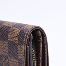 画像をギャラリービューアに読み込む, LOUIS VUITTON ルイヴィトン ポルトモネ ピエ トレゾール N61730 二つ折り財布 CA0058 ダミエエベヌキャンバス イニシャル入り 美品 中古 4a006178