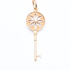 極美品 Tiffany & Co. ティファニー デイジーキー ペレッティ ネックレス ダイヤモンド ゴールド Au750 中古 4a004952