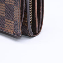 画像をギャラリービューアに読み込む, LOUIS VUITTON ルイヴィトン ポルトモネ ピエ トレゾール N61730 二つ折り財布 CA0058 ダミエエベヌキャンバス イニシャル入り 美品 中古 4a006178