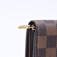 画像をギャラリービューアに読み込む, LOUIS VUITTON ルイヴィトン ポルトモネ ピエ トレゾール N61730 二つ折り財布 CA0058 ダミエエベヌキャンバス イニシャル入り 美品 中古 4a006178