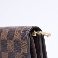 画像をギャラリービューアに読み込む, LOUIS VUITTON ルイヴィトン ポルトモネ ピエ トレゾール N61730 二つ折り財布 CA0058 ダミエエベヌキャンバス イニシャル入り 美品 中古 4a006178