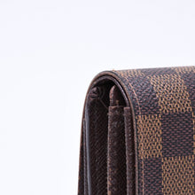 画像をギャラリービューアに読み込む, LOUIS VUITTON ルイヴィトン ポルトモネ ピエ トレゾール N61730 二つ折り財布 CA0058 ダミエエベヌキャンバス イニシャル入り 美品 中古 4a006178