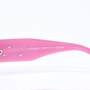 CHANEL シャネル サングラス アイウェア 5113 c.855/13 サイズ56□16 130 ココマーク カメリア ピンク 美品 中古 4a006199