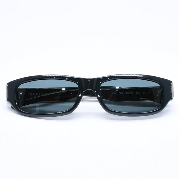 極美品 GUCCI グッチ スクエア サングラス アイウェア GG 1153/S 5CC サイズ53□18 135 ダークグリーン 中古 4a006190