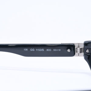 極美品 GUCCI グッチ スクエア サングラス アイウェア GG 1153/S 5CC サイズ53□18 135 ダークグリーン 中古 4a006190